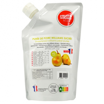 Fruits Rouge Pear Puree 10% Sugar - 1kg